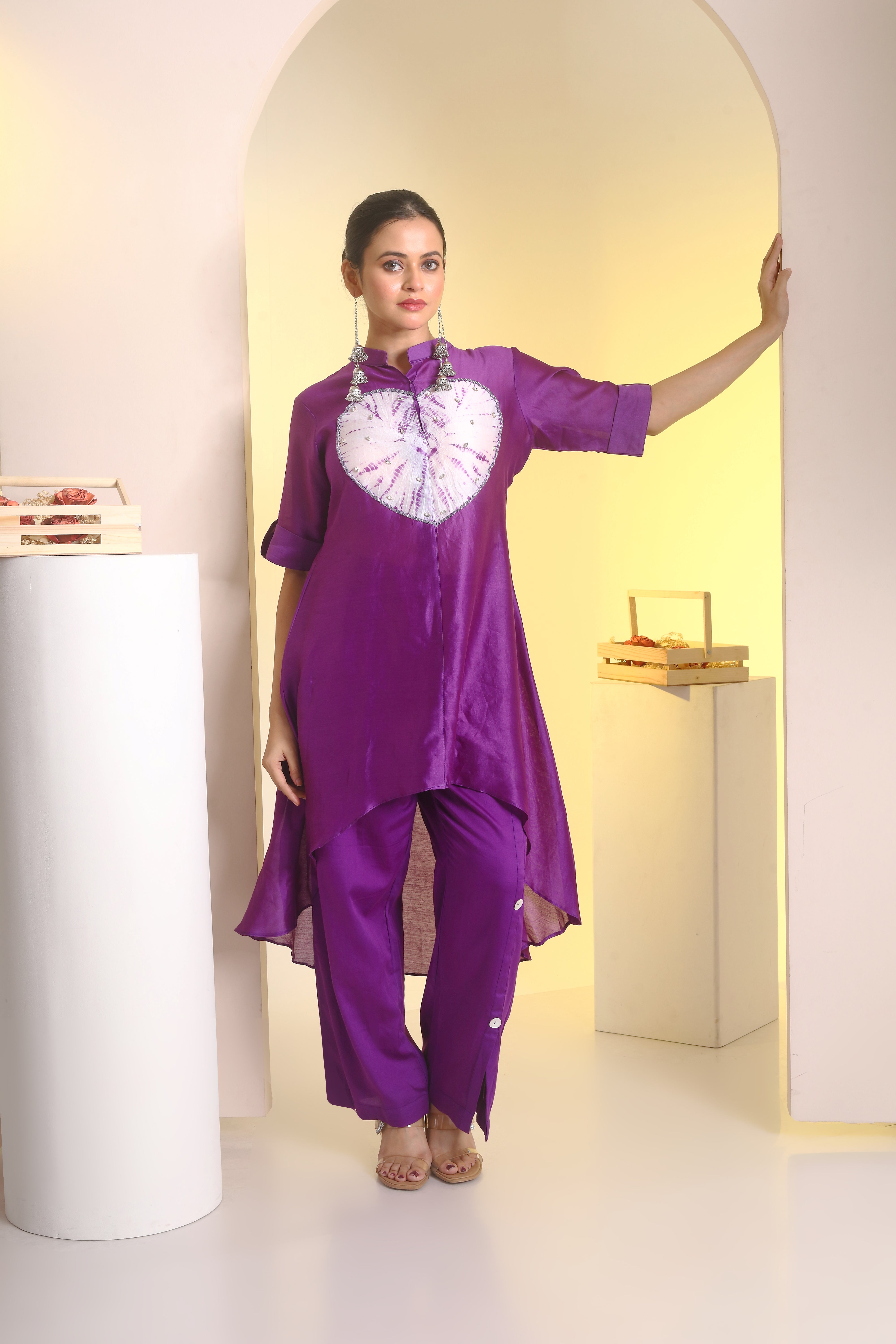Pure Chanderi , Cotton Satin