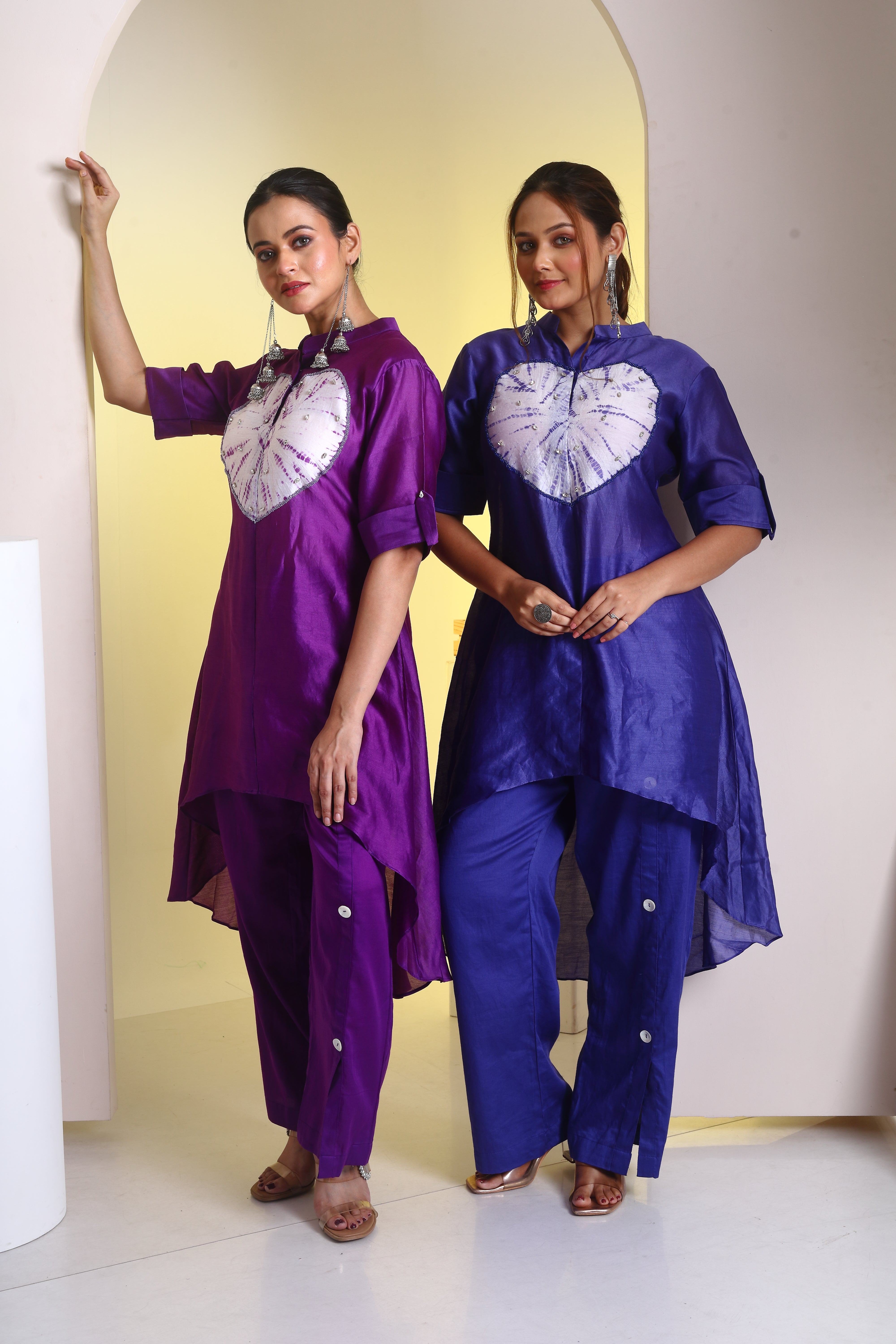 Pure Chanderi , Cotton Satin