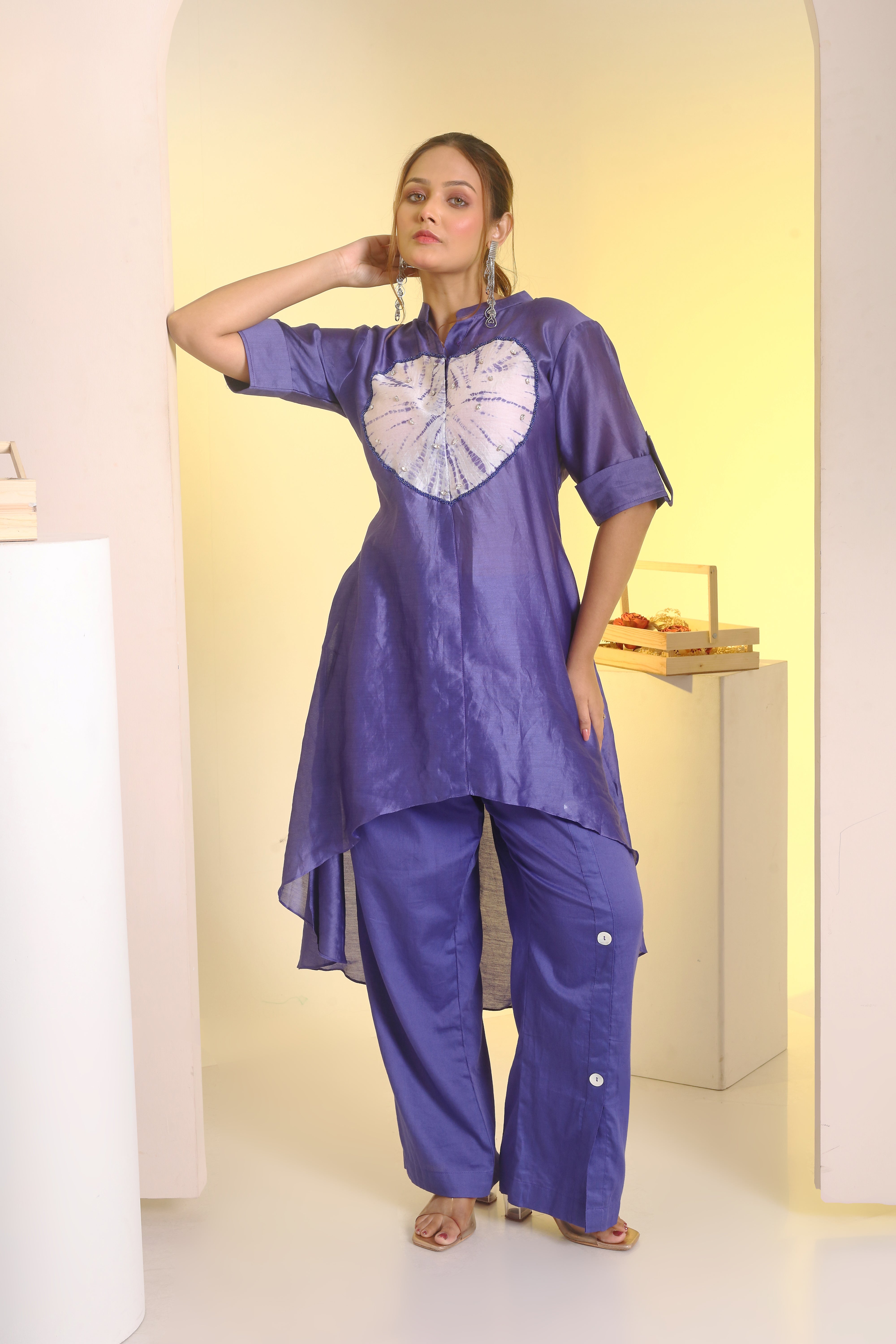 Pure Chanderi , Cotton Satin