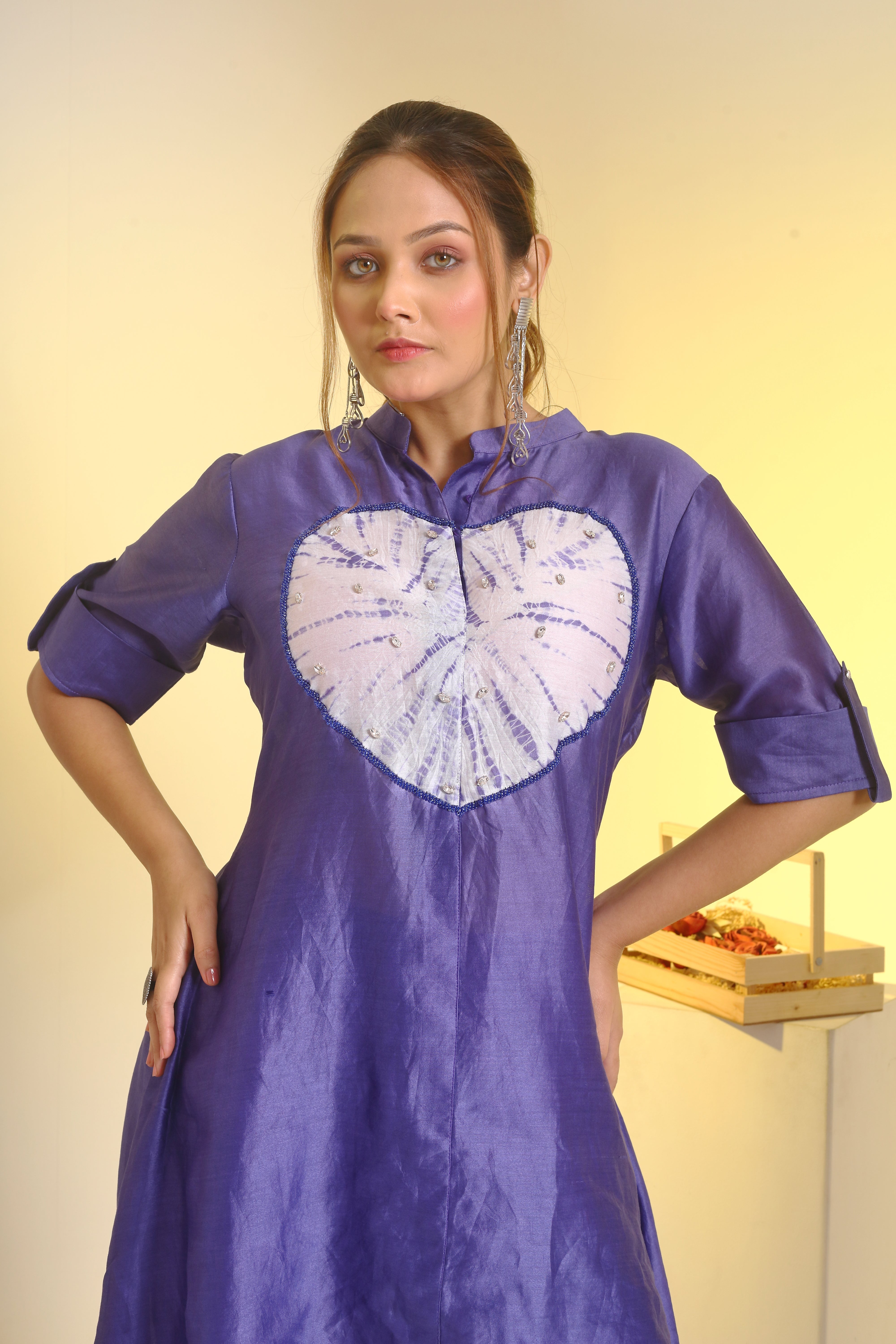Pure Chanderi , Cotton Satin