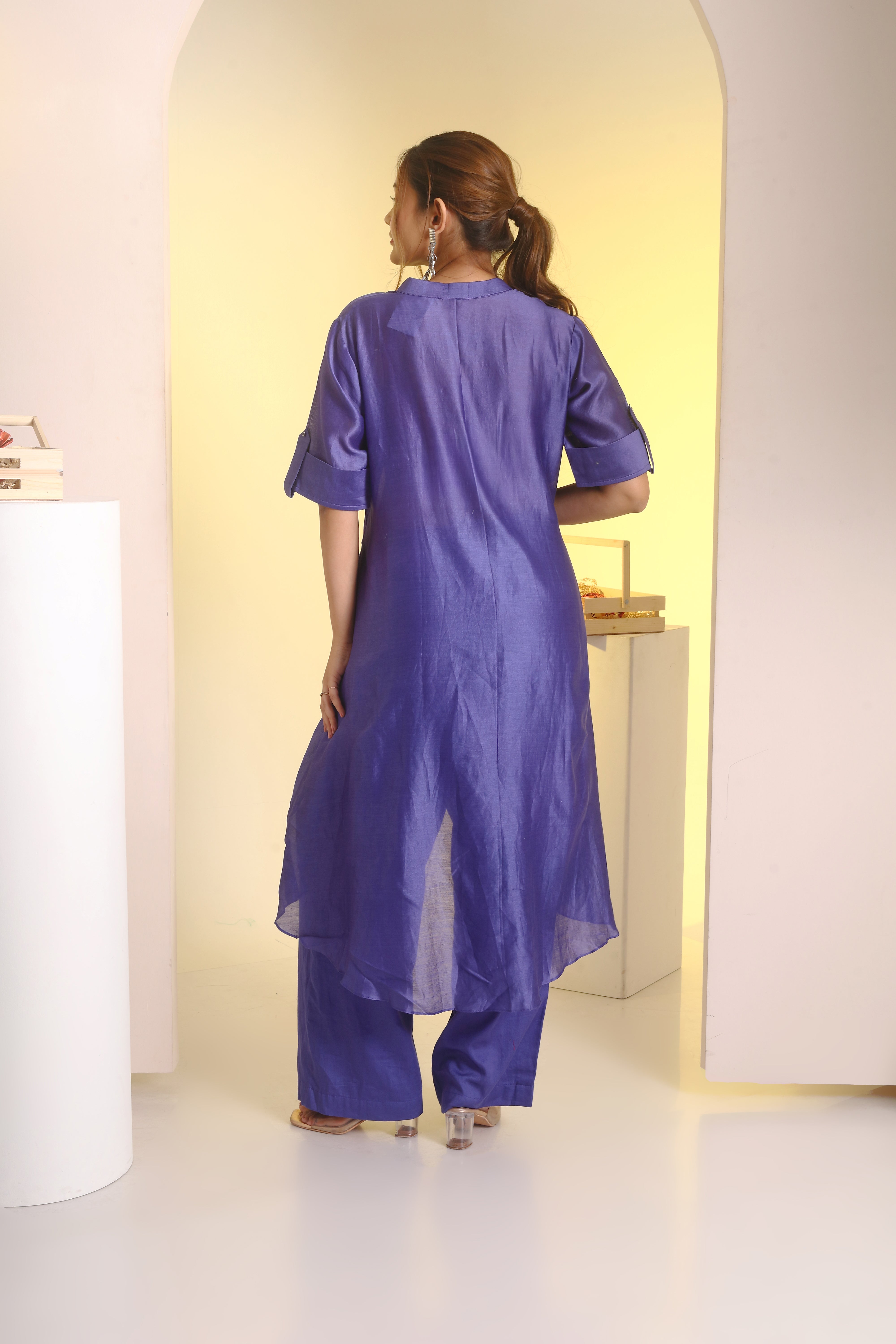 Pure Chanderi , Cotton Satin